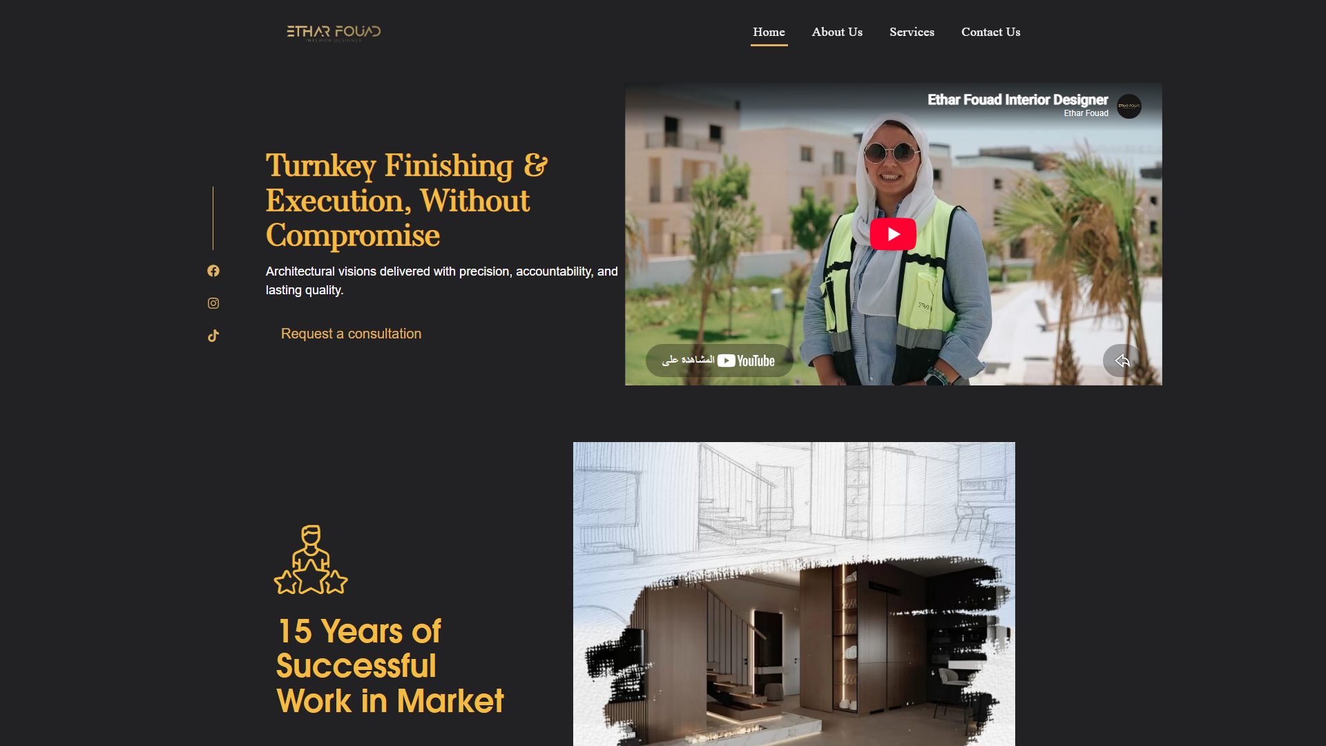 Ethar Fouad Interior Designer website
